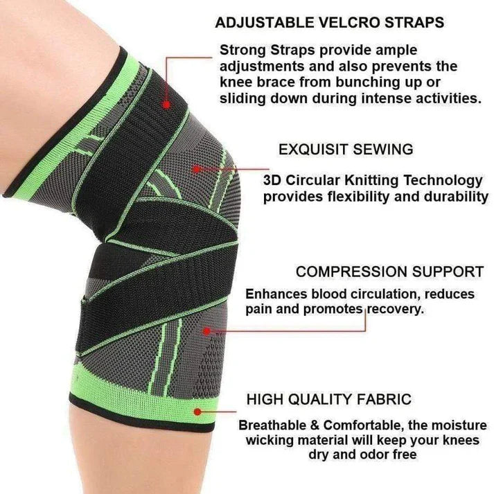 Luxora Knee Brace Compression Sleeve with Patella Stability Straps