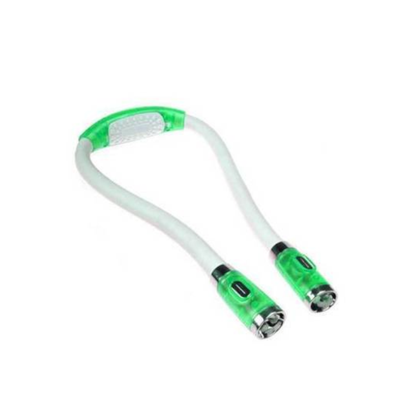 Flexible Hands-Free Knitting & Crocheting Lamp – LED Neck Light for Crafting & Reading - Green
