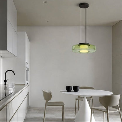 Lumora Glass Pendant Light Modern Bauhaus Inspired Ceiling Fixture For Kitchen, Living Room