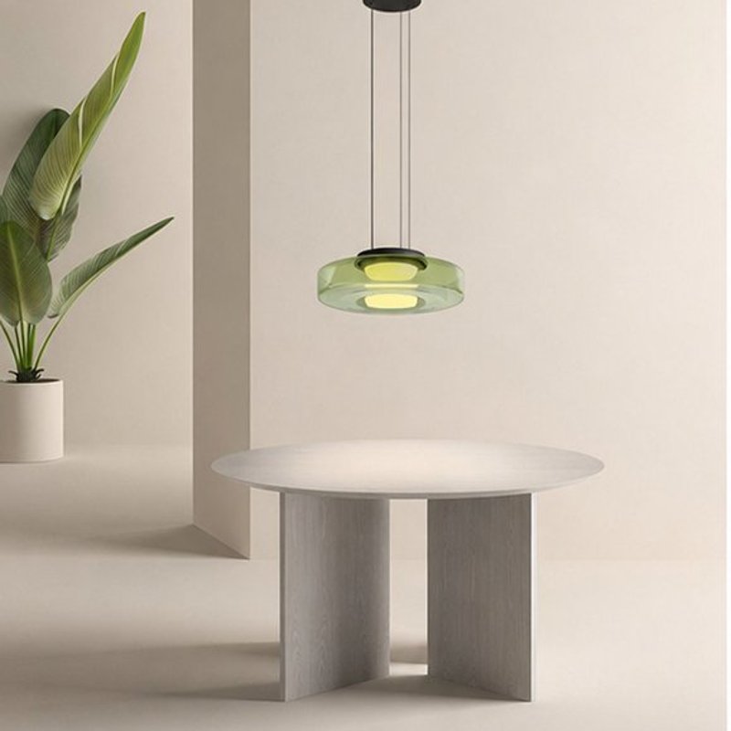Lumora Glass Pendant Light Modern Bauhaus Inspired Ceiling Fixture For Kitchen, Living Room