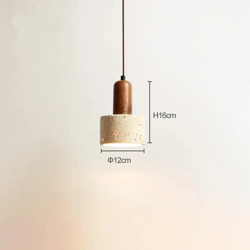 RoyaleGlow Travertine Pendant Light Minimalist Modern Cement Hanging Chandelier
