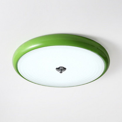 RoyaleGlow Modern Flush Mount LED Ceiling Light, Round Dimmable White Fixture
