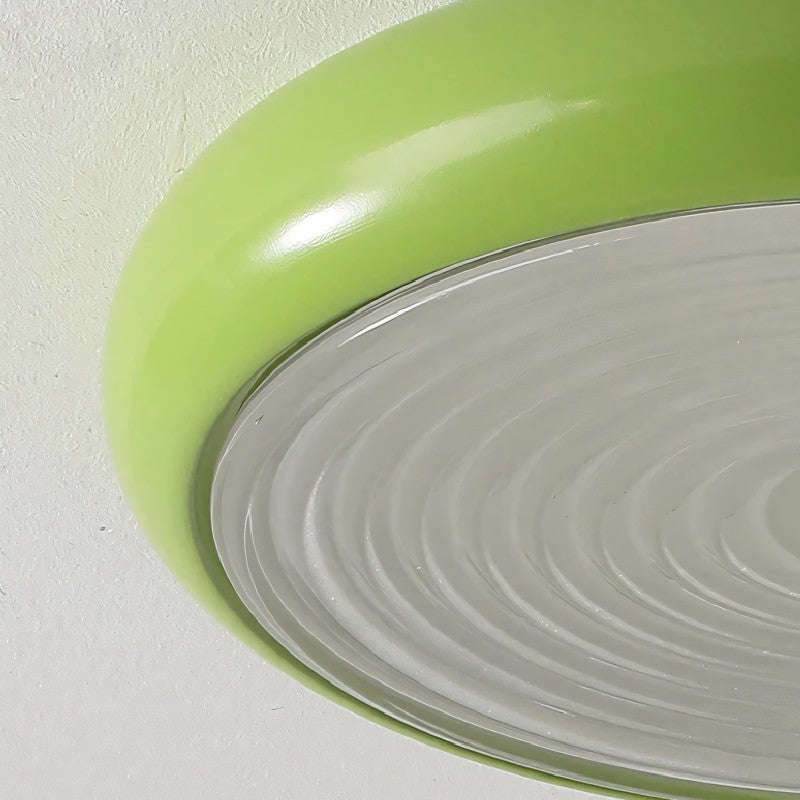 RoyaleGlow Modern Flush Mount LED Ceiling Light, Round Dimmable White Fixture