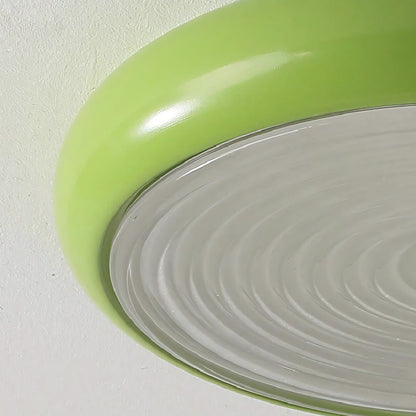RoyaleGlow Modern Flush Mount LED Ceiling Light, Round Dimmable White Fixture