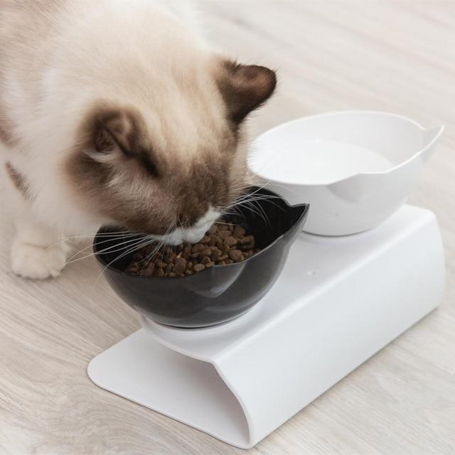 FurLuxe Elevated Anti-Vomiting Orthopedic Cat Bowl for Improved Digestion and Comfort