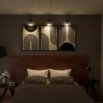 Spotlight Cordless Wall Lamp - 360° Rotation, Dimmable, Rechargeable Wall Light - White / Touch Control