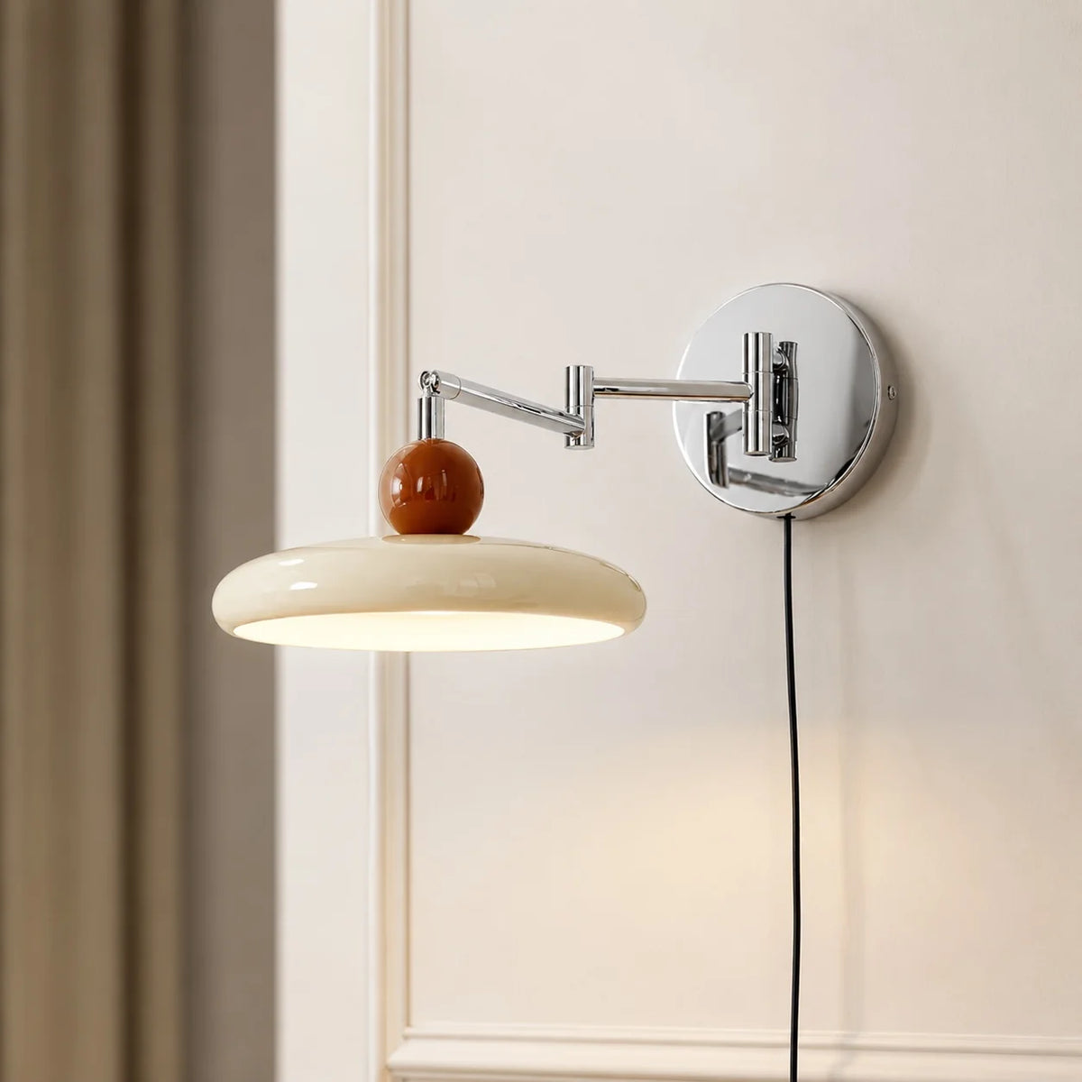 LuxRoyale Adjustable Plug-In Wall Sconce Modern Metal Arm Light Fixture - Royale Basic