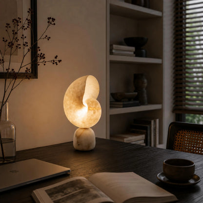 LuxRoyale Alabaster Bedside Table Lamp Dimmable USB Charging Touch Control - Royale Basic