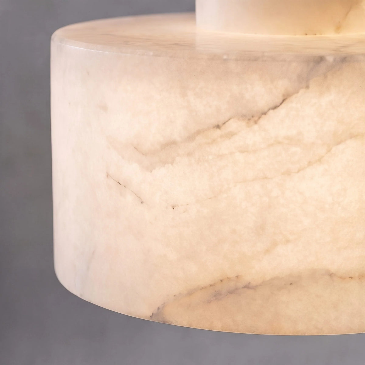 LuxRoyale Alabaster Stone Pendant Light Adjustable Hanging Lamp - Royale Basic