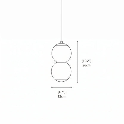 LuxRoyale Alabaster Stone Sphere Pendant Light Modern Hanging Lamp - Royale Basic