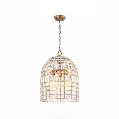LuxRoyale Crystal Caged Pendant Lamp Woven Dome Hanging Light - Royale Basic