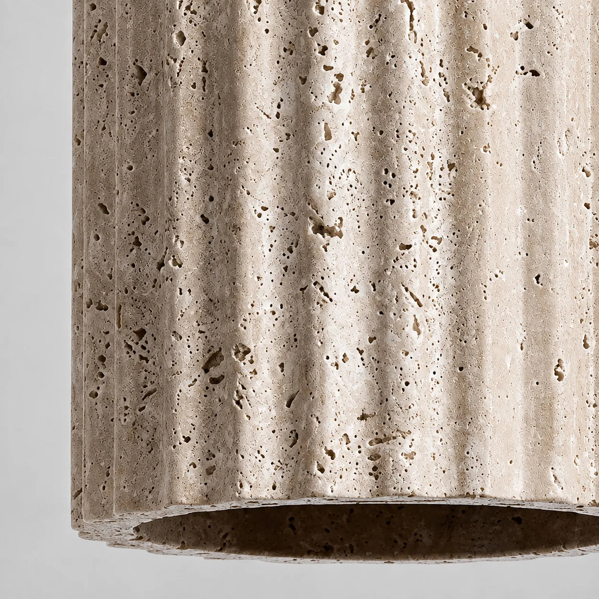 LuxRoyale Fluted Travertine Stone Pendant Light for Modern Kitchen Island - Royale Basic