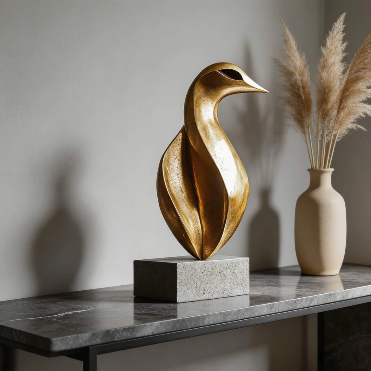 LuxRoyale Modern Abstract Resin Sculpture Minimalist Home Decor Tabletop Art Piece - Royale Basic