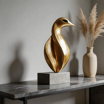 LuxRoyale Modern Abstract Resin Sculpture Minimalist Home Decor Tabletop Art Piece - Royale Basic