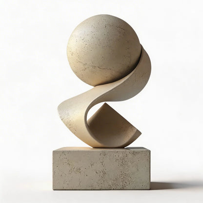 LuxRoyale Modern Abstract Resin Sculpture Minimalist Home Decor Tabletop Art Piece - Royale Basic
