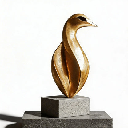 LuxRoyale Modern Abstract Resin Sculpture Minimalist Home Decor Tabletop Art Piece - Royale Basic