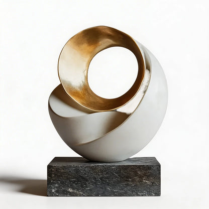 LuxRoyale Modern Abstract Resin Sculpture Minimalist Home Decor Tabletop Art Piece - Royale Basic