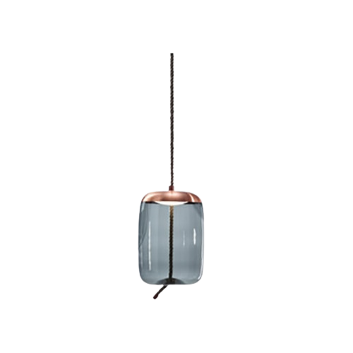 LuxRoyale Modern Amber Glass Pendant Light Hanging Rope Ceiling Lamp For Kitchen Island - Royale Basic