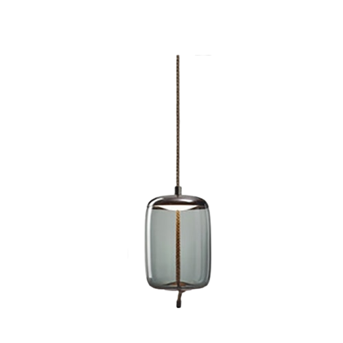 LuxRoyale Modern Amber Glass Pendant Light Hanging Rope Ceiling Lamp For Kitchen Island - Royale Basic