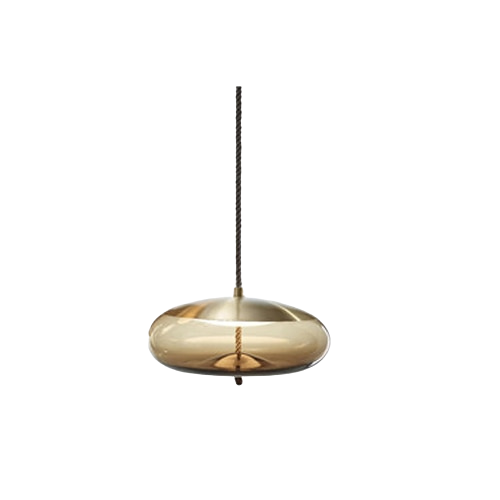 LuxRoyale Modern Amber Glass Pendant Light Hanging Rope Ceiling Lamp For Kitchen Island - Royale Basic
