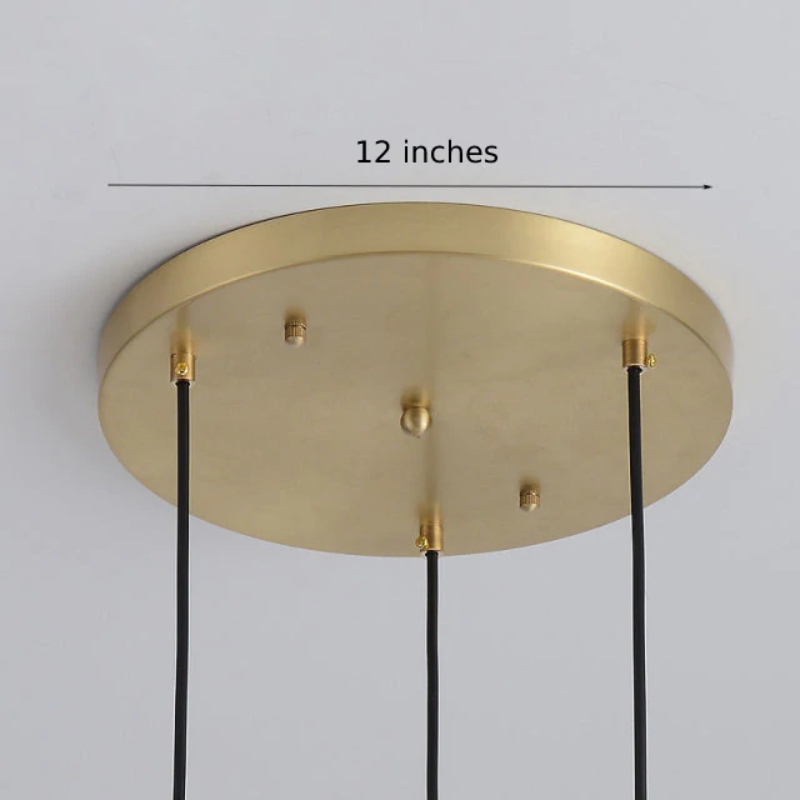 LuxRoyale Modern Brass & Sculpted Clear Glass Pendant Light for Dining Room, Bar & Cafe-Royale Basic