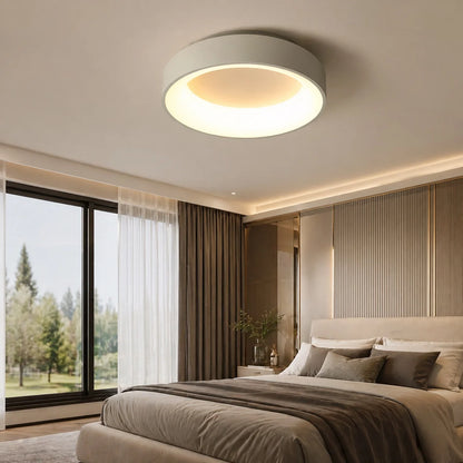 LuxRoyale Modern Flush Mount LED Ceiling Light Round Fixture for Living Room Bedroom - Royale Basic