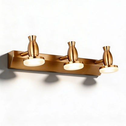 LuxRoyale Modern Gold LED Bathroom Vanity Light Adjustable Wall Fixture - Royale Basic