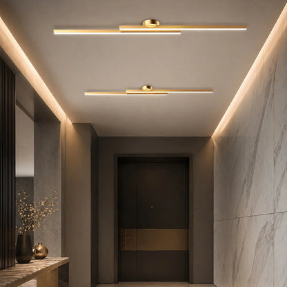 LuxRoyale Modern Linear LED Flush Mount Ceiling Light Fixture - Royale Basic