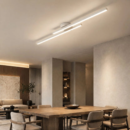 LuxRoyale Modern Linear LED Flush Mount Ceiling Light Fixture - Royale Basic