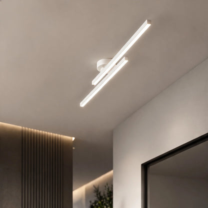 LuxRoyale Modern Linear LED Flush Mount Ceiling Light Fixture - Royale Basic
