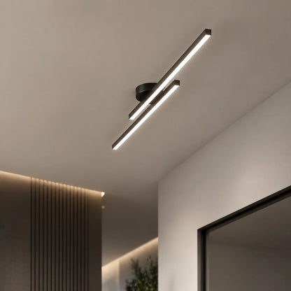 LuxRoyale Modern Linear LED Flush Mount Ceiling Light Fixture - Royale Basic