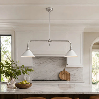 LuxRoyale Modern Linear Pendant Light Kitchen Island Brass Fixture - Royale Basic