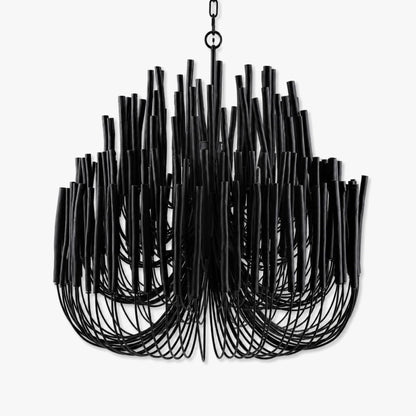 LuxRoyale Modern Rustic Wood Rod Branch Chandelier Hanging Light Fixture - Royale Basic