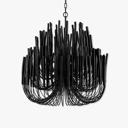 LuxRoyale Modern Rustic Wood Rod Branch Chandelier Hanging Light Fixture - Royale Basic