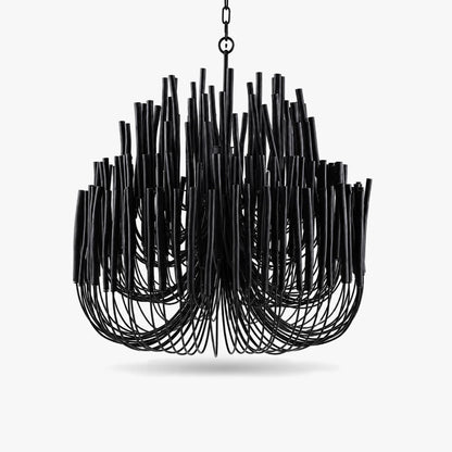 LuxRoyale Modern Rustic Wood Rod Branch Chandelier Hanging Light Fixture - Royale Basic