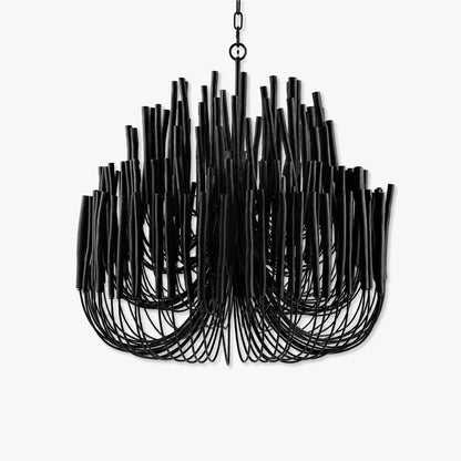 LuxRoyale Modern Rustic Wood Rod Branch Chandelier Hanging Light Fixture - Royale Basic