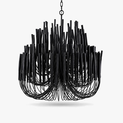 LuxRoyale Modern Rustic Wood Rod Branch Chandelier Hanging Light Fixture - Royale Basic