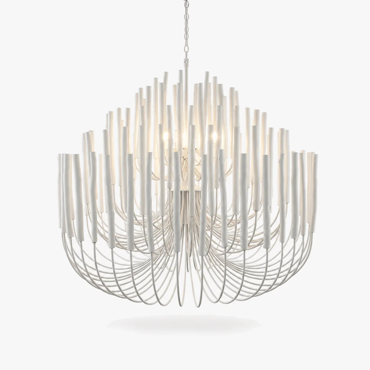 LuxRoyale Modern Rustic Wood Rod Branch Chandelier Hanging Light Fixture - Royale Basic