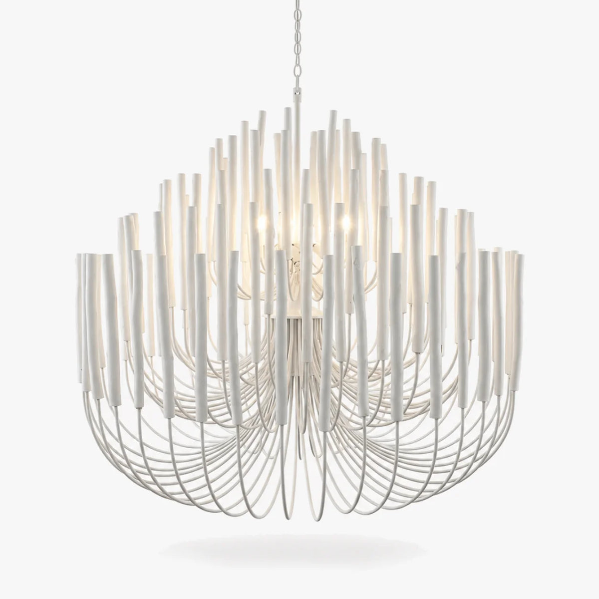 LuxRoyale Modern Rustic Wood Rod Branch Chandelier Hanging Light Fixture - Royale Basic