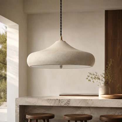 LuxRoyale Modern Sculptural Disc LED Pendant Light Adjustable Suspension - Royale Basic