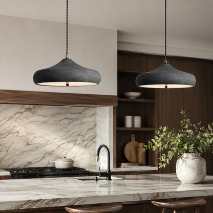 LuxRoyale Modern Sculptural Disc LED Pendant Light Adjustable Suspension - Royale Basic