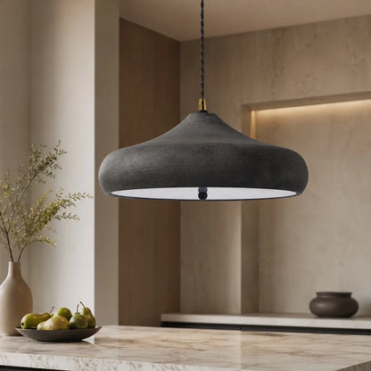 LuxRoyale Modern Sculptural Disc LED Pendant Light Adjustable Suspension - Royale Basic