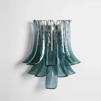 LuxRoyale Murano Glass Petal Wall Sconce Lighting Fixture - Royale Basic