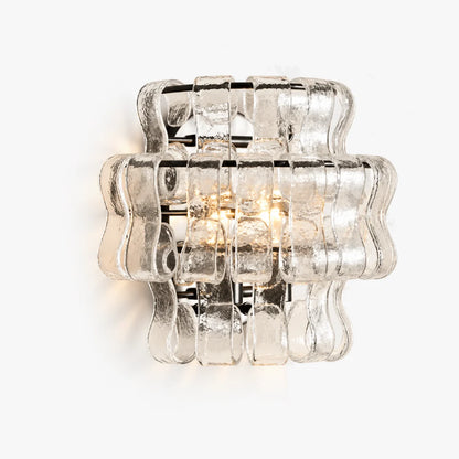 LuxRoyale Murano Glass Wall Lamp Rippled Ribbon Sconce Light - Royale Basic