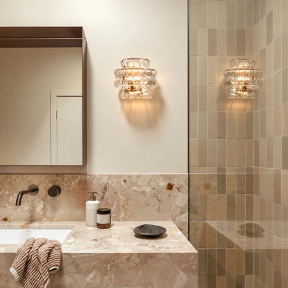 LuxRoyale Murano Glass Wall Lamp Rippled Ribbon Sconce Light - Royale Basic