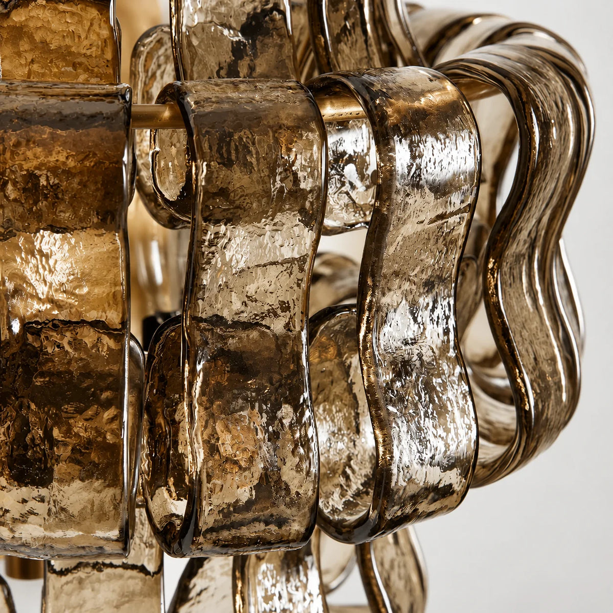 LuxRoyale Murano Glass Wall Lamp Rippled Ribbon Sconce Light - Royale Basic