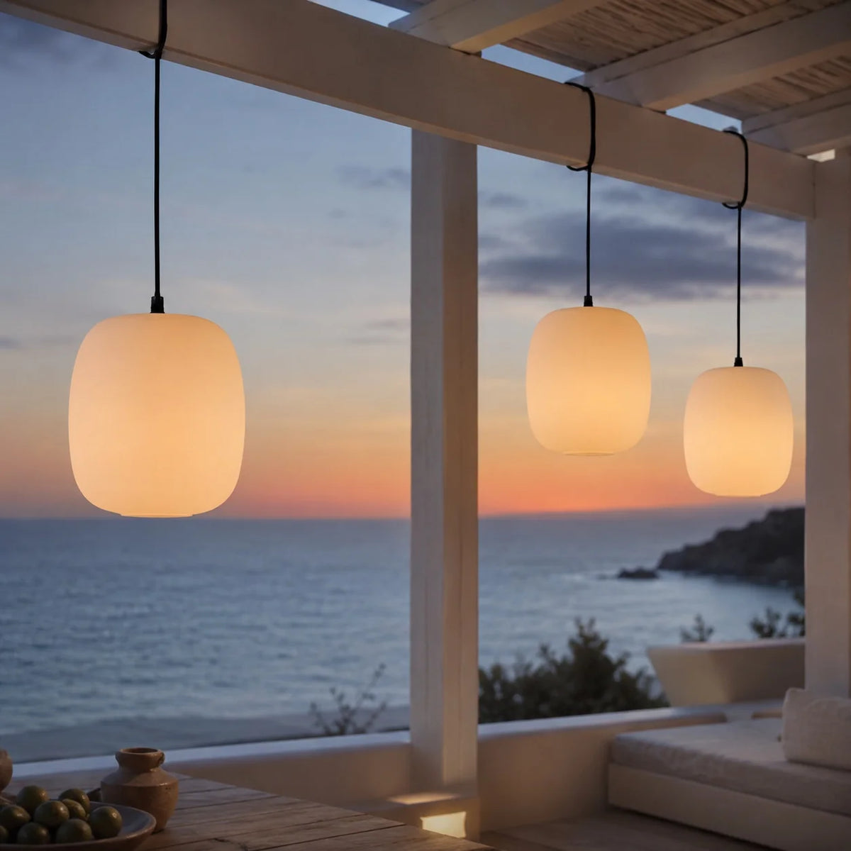 LuxRoyale Waterproof LED Outdoor Hanging Pendant Light Fixture For Porch And Patio - Royale Basic