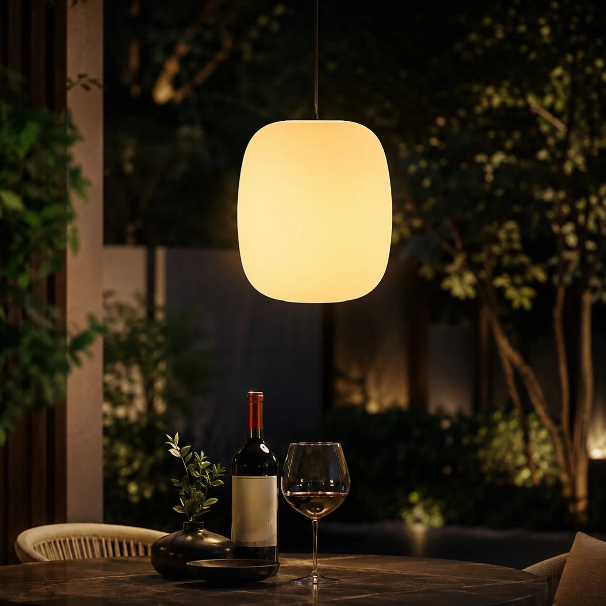 LuxRoyale Waterproof LED Outdoor Hanging Pendant Light Fixture For Porch And Patio - Royale Basic