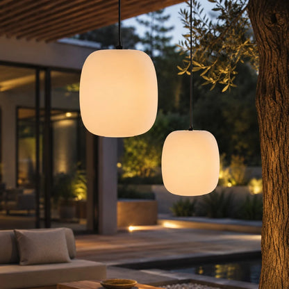 LuxRoyale Waterproof LED Outdoor Hanging Pendant Light Fixture For Porch And Patio - Royale Basic