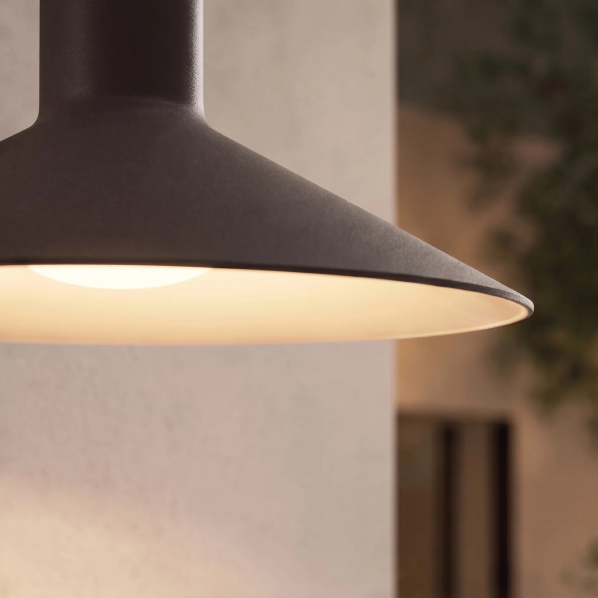 LuxRoyale Waterproof Modern Outdoor LED Wall Sconce Light Metal Cone Design - Royale Basic